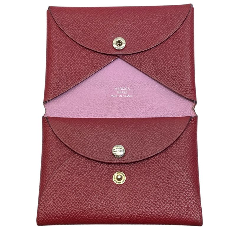 Hermes Calvi Duo Epsom Coin Purse Card Case