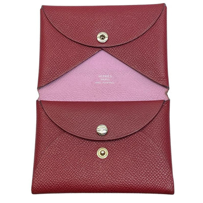 Hermes Calvi Duo Epsom Coin Purse Card Case