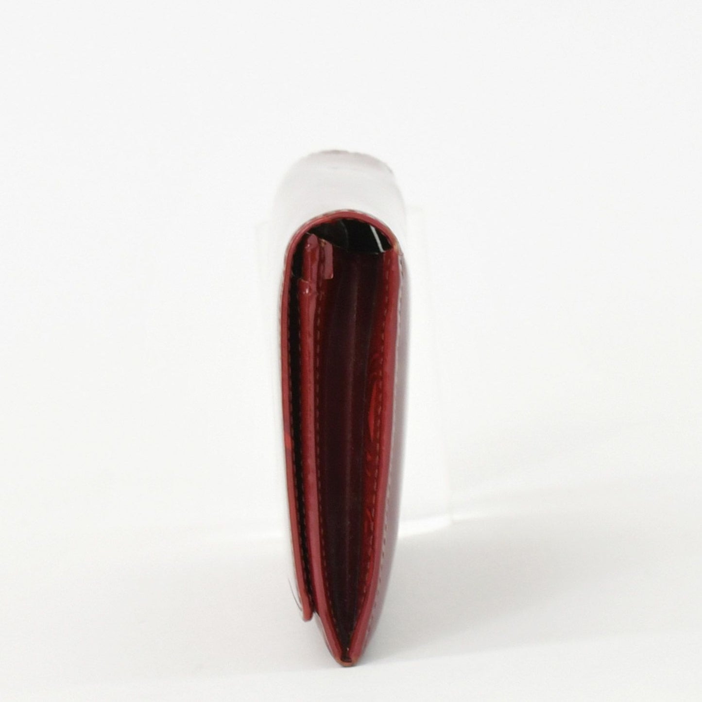 Cartier Wallet Double C Bordeaux Patent Leather Silver — view 3