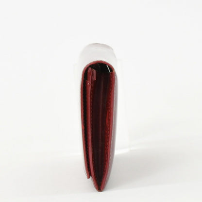 Cartier Wallet Double C Bordeaux Patent Leather Silver — view 3