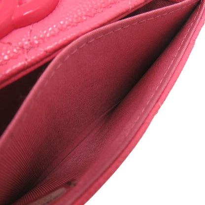Chanel Quilted Flap Coin Case Leather Pink