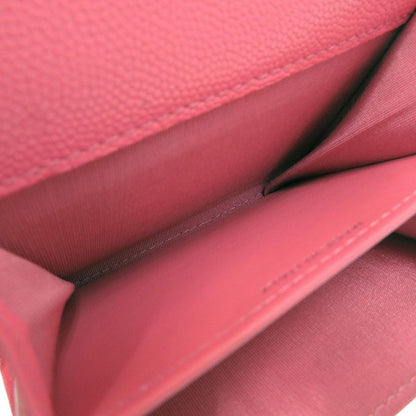 Chanel Quilted Flap Coin Case Leather Pink