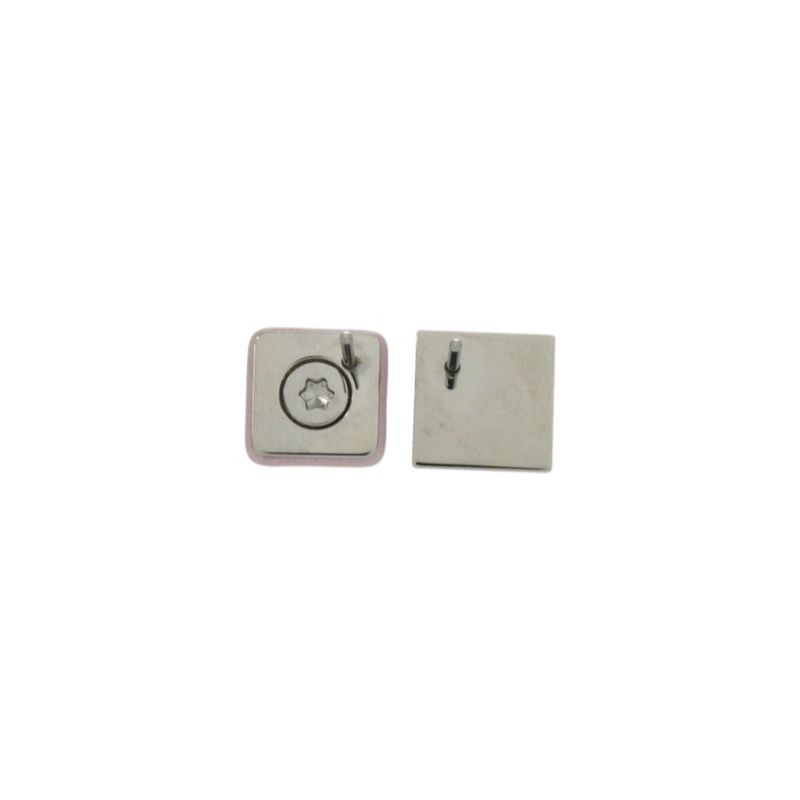 Hermes Medulgaine Metal Leather Mauveper Earrings