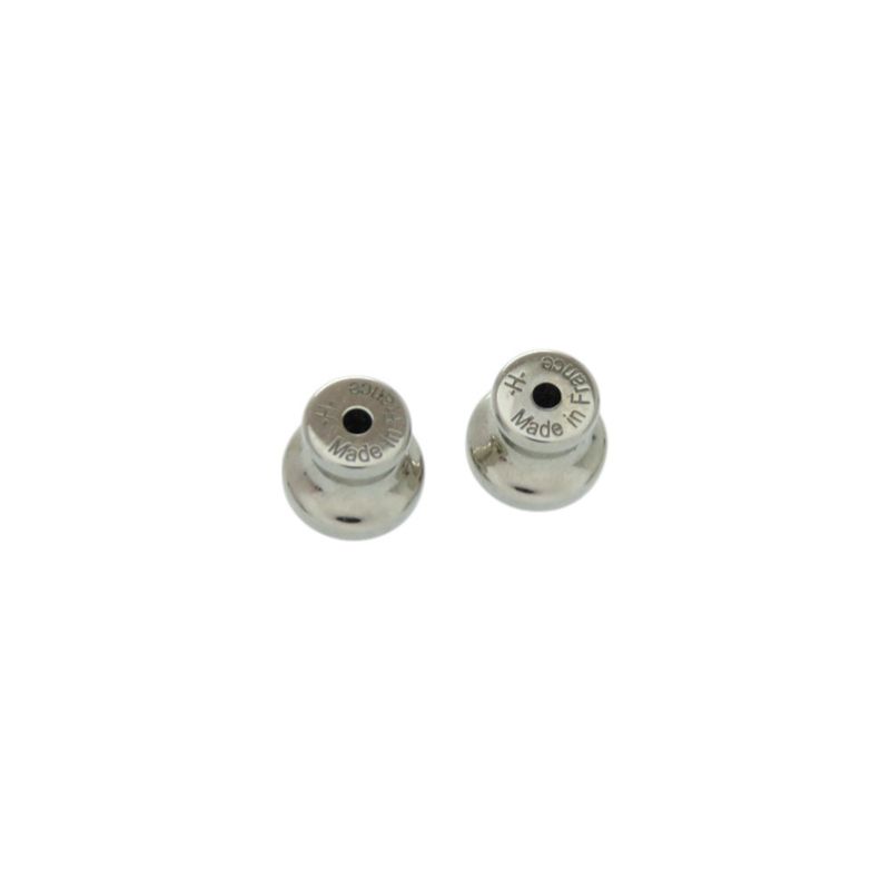 Hermes Medulgaine Metal Leather Mauveper Earrings