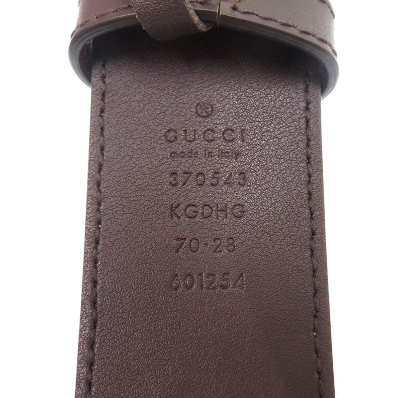 Gucci GG Buckle Belt Leather Beige