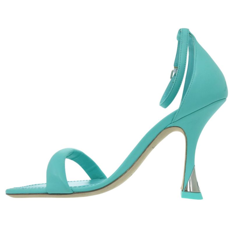 Louis Vuitton Logo Strap Sandals Leather Blue Green LV