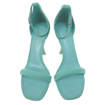 Louis Vuitton Logo Strap Sandals Leather Blue Green LV