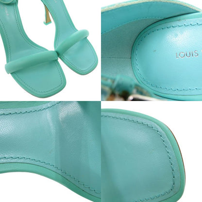 Louis Vuitton Logo Strap Sandals Leather Blue Green LV