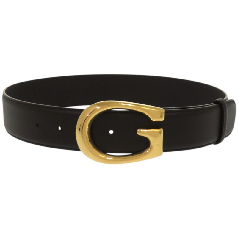 Gucci Buckle Leather Metal Black