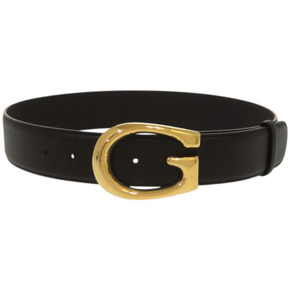 Gucci Buckle Leather Metal Black