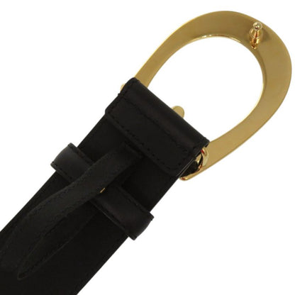 Gucci Buckle Leather Metal Black