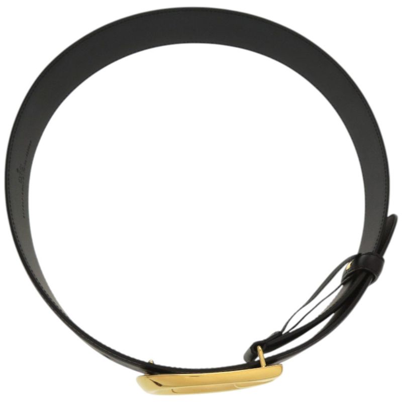 Gucci Buckle Leather Metal Black