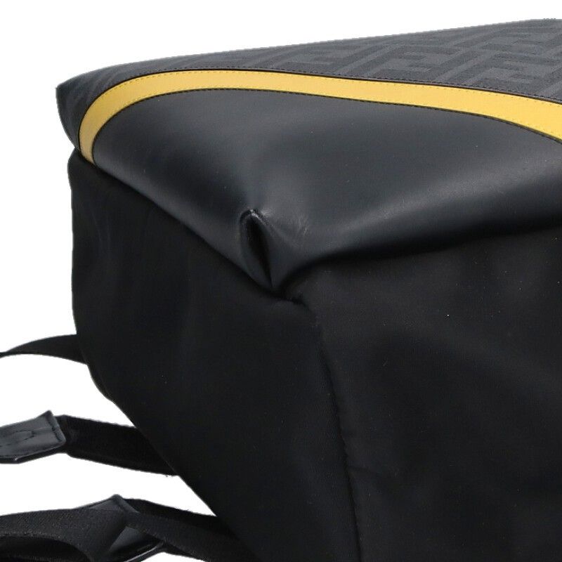 Fendi Zucca Pattern Nylon Cut Replacement Leather Backpack
