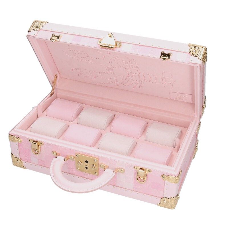 Louis Vuitton Nigo Coffret 8 Montre Damoflage Pink Sakura Leather
