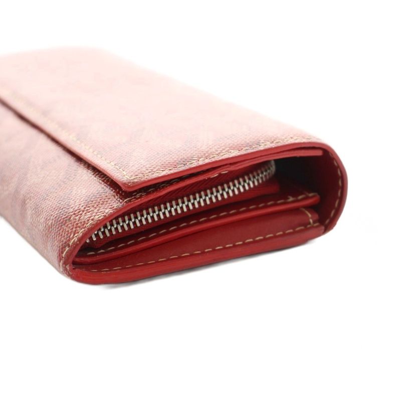 Goyard Varennes Long Wallet Bifold Leather Red KH