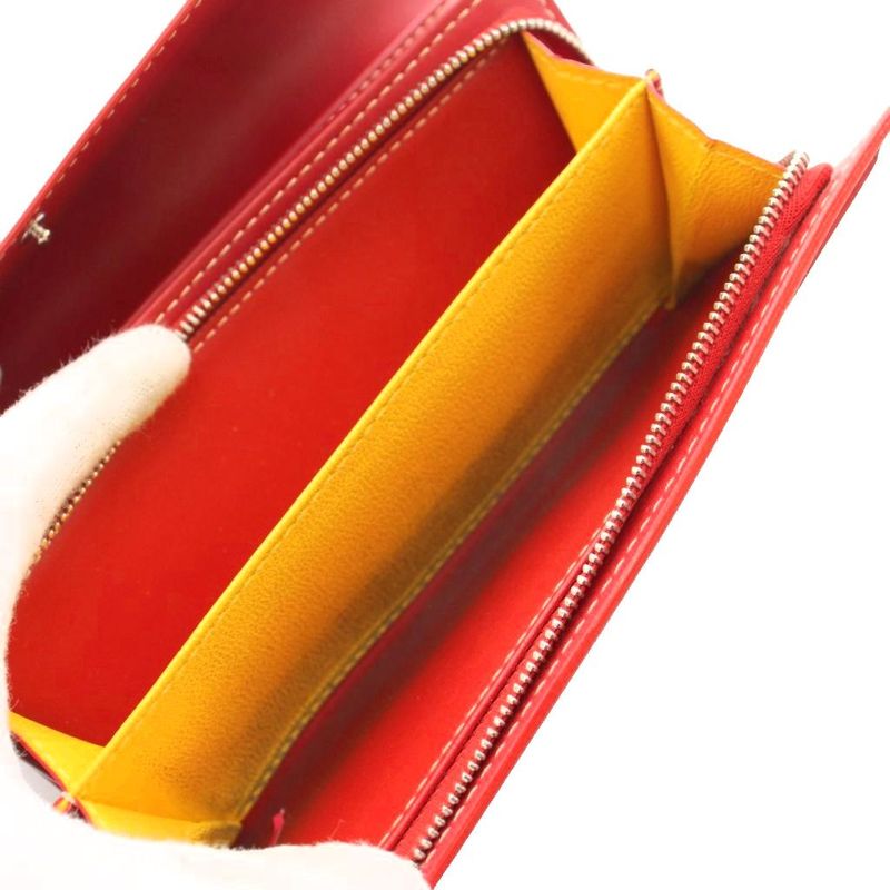 Goyard Varennes Long Wallet Bifold Leather Red KH