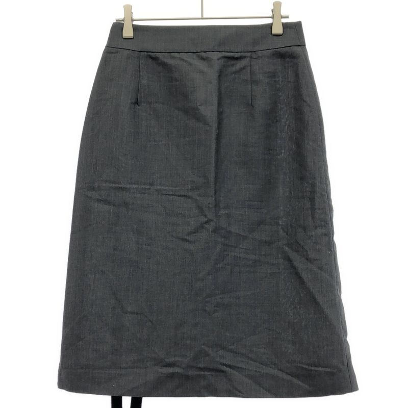 Prada Big Button Wrap Skirt Gray 38