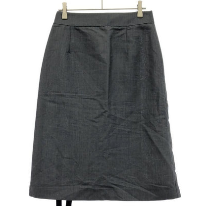 Prada Big Button Wrap Skirt Gray 38