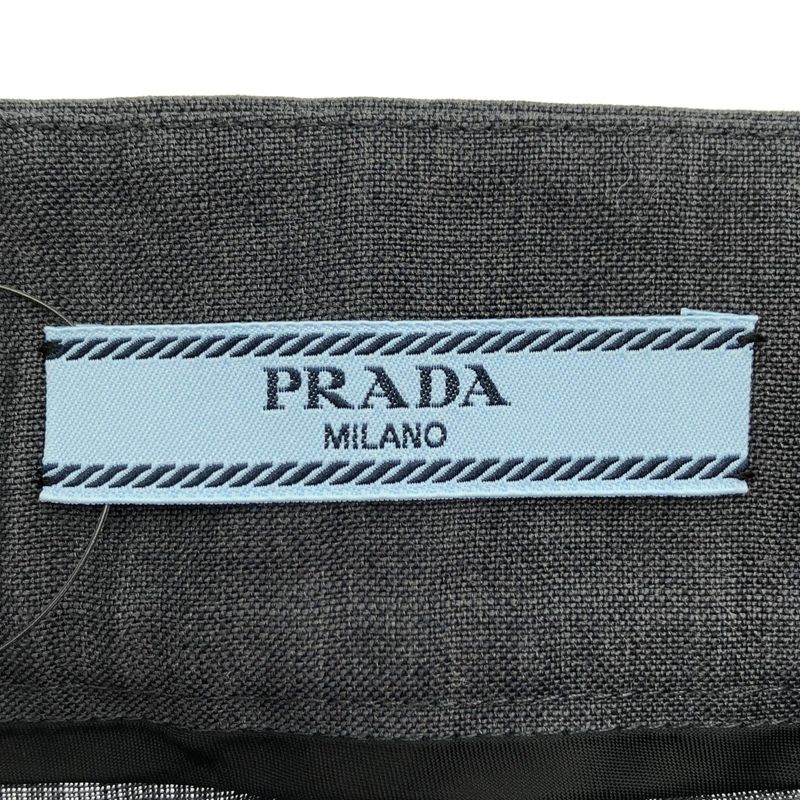 Prada Big Button Wrap Skirt Gray 38