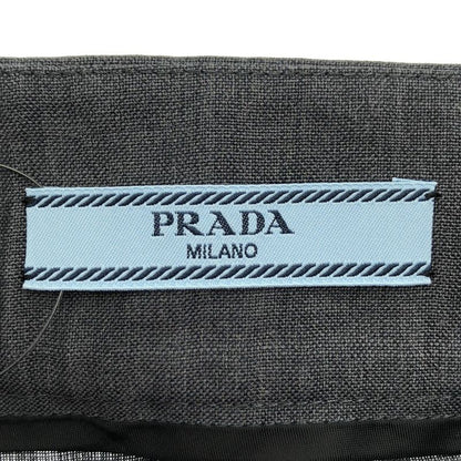 Prada Big Button Wrap Skirt Gray 38