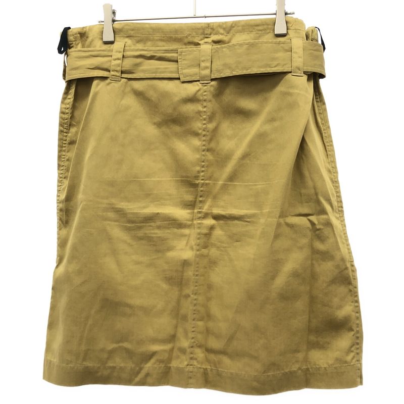 Celine by Phoebe Philo Cotton Belted Skirt 2 Yellow 36