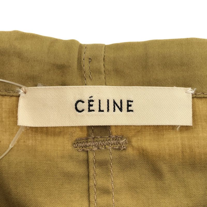 Celine by Phoebe Philo Cotton Belted Skirt 2 Yellow 36