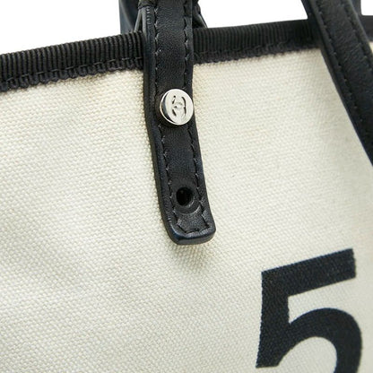 Chanel Let's Lemon Straight Tote Shoulder Bag Beach White Black Canvas