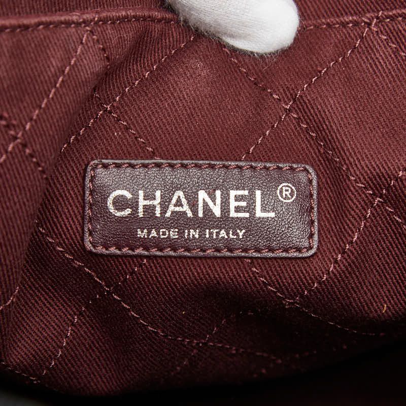 Chanel Let's Lemon Straight Tote Shoulder Bag Beach White Black Canvas