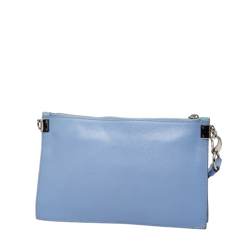 Versace Medusa Bijuu Crossbody Shoulder Bag Sacoche Light Blue Leather