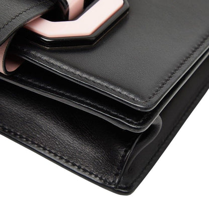 Prada Crossbody Shoulder Bag Black Pink Leather