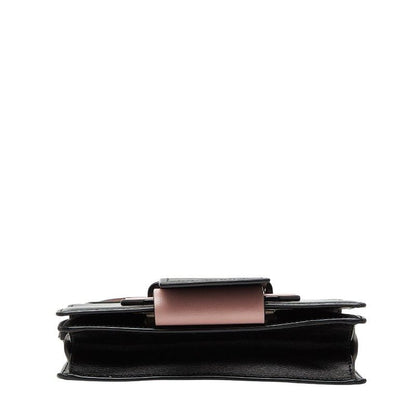Prada Crossbody Shoulder Bag Black Pink Leather