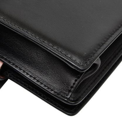 Prada Crossbody Shoulder Bag Black Pink Leather