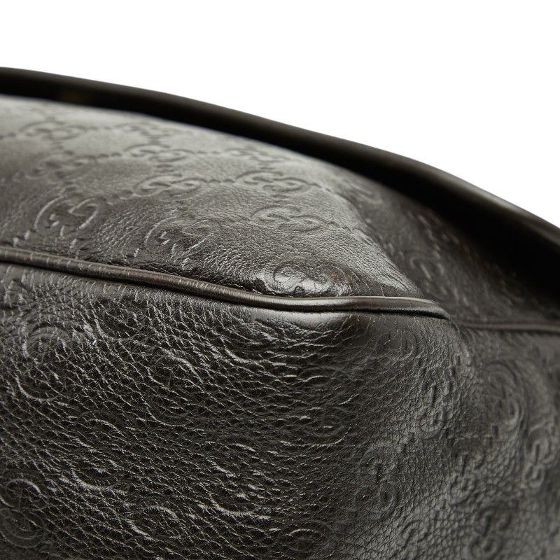 Guccissima Messenger Bag Brown Leather