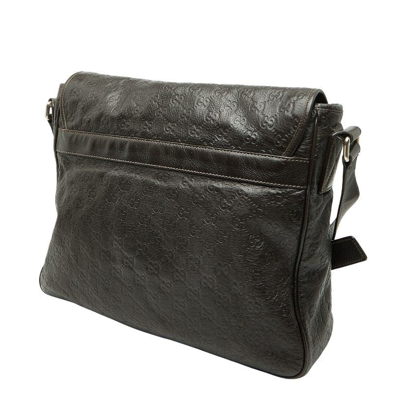 Guccissima Messenger Bag Brown Leather