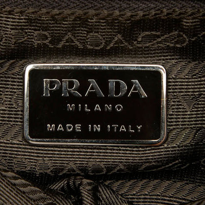 Prada One Shoulder Bag Brown Wool Haraco