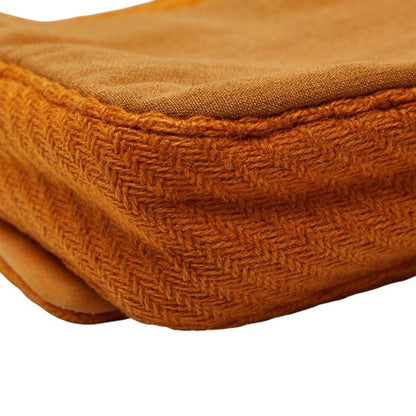 Prada One Shoulder Bag Brown Wool Haraco