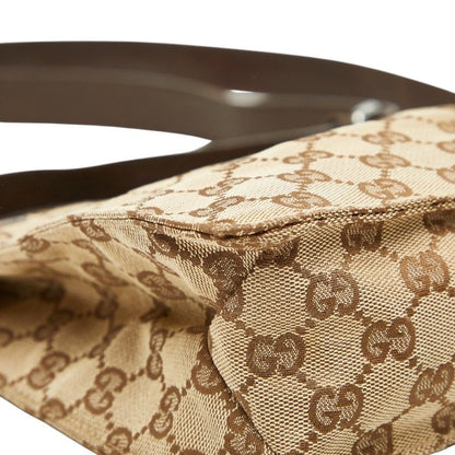 Gucci GG Canvas Crossbody Shoulder Bag Beige Brown