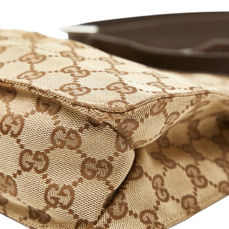 Gucci GG Canvas Crossbody Shoulder Bag Beige Brown
