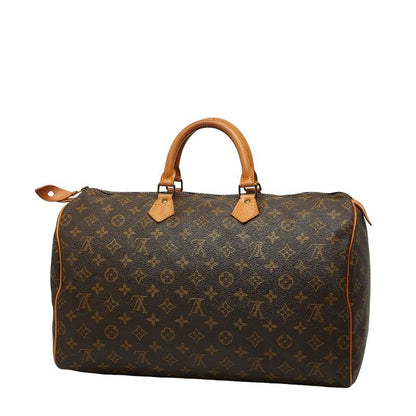 Louis Vuitton Monogram Speedy 40 Boston Bag Brown