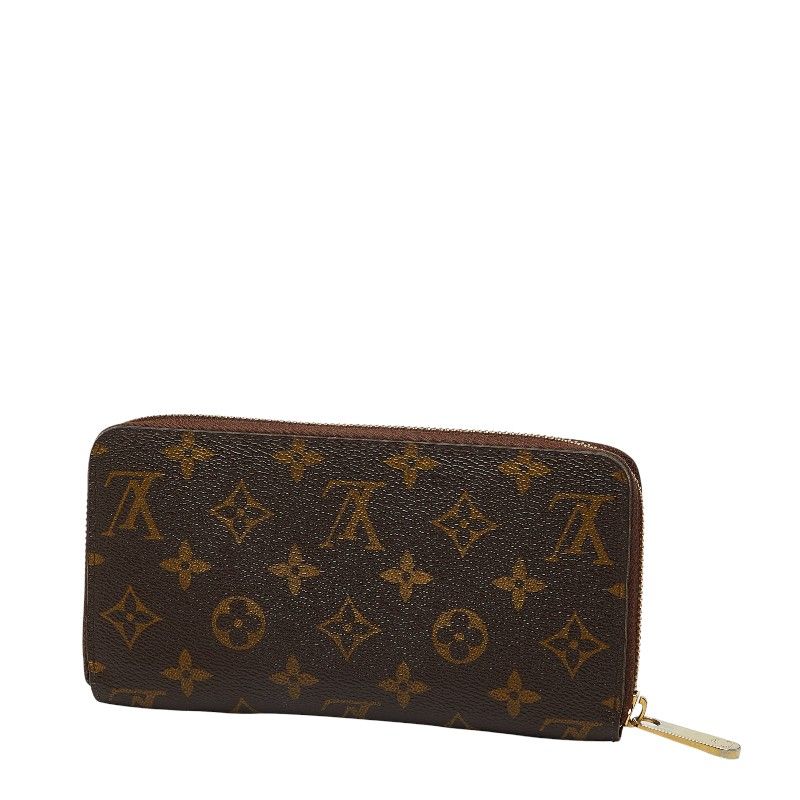 Louis Vuitton Monogram Zippy Long Wallet Zip Around Brown