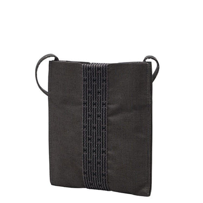 Hermes Her Line Crossbody Shoulder Bag Pochette Gray Black Canvas
