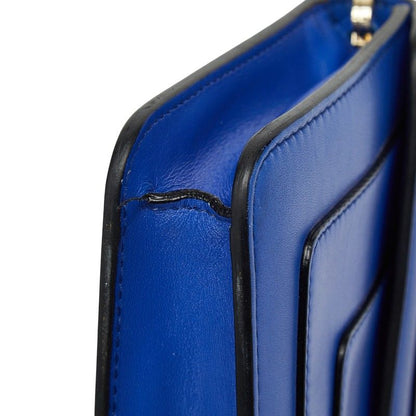 Bvlgari Serpenti Chain Shoulder Bag Blue Leather