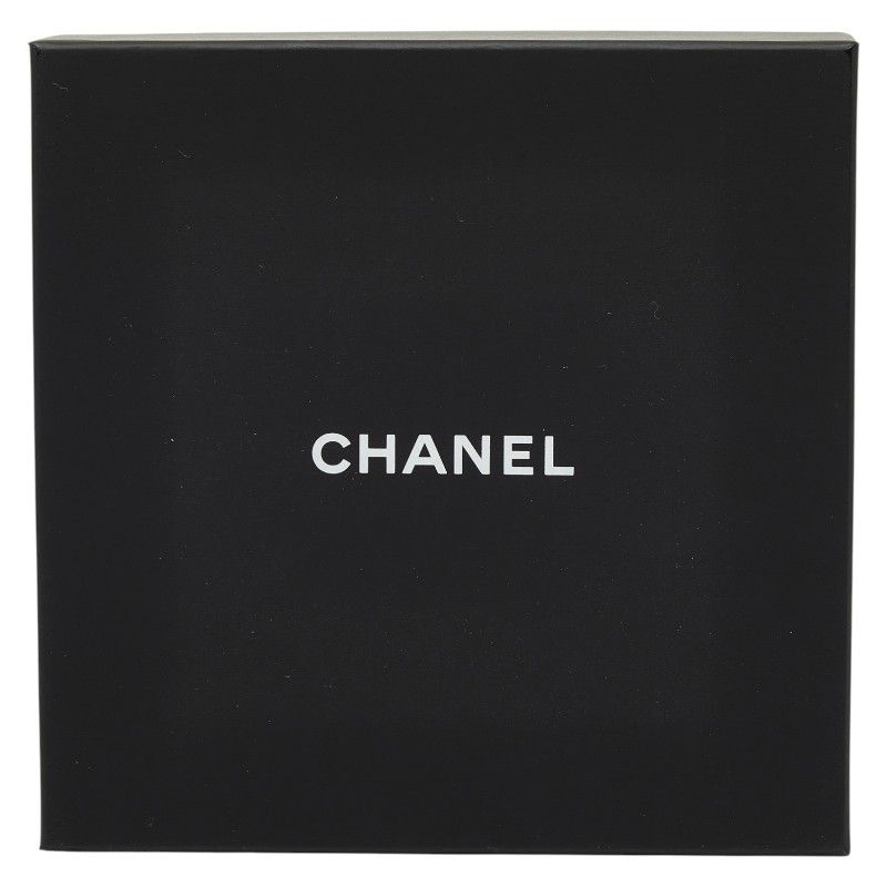 Chanel CC Logo Headband Hair Black White Silk