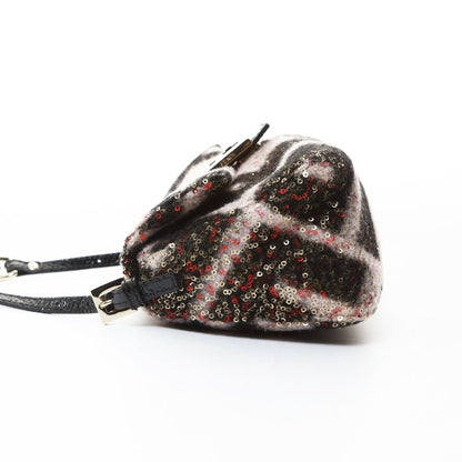 Fendi Shoulder Bag Pink Mini Mamma Wool