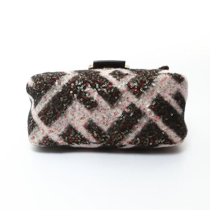 Fendi Shoulder Bag Pink Mini Mamma Wool