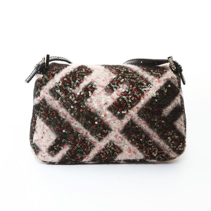 Fendi Shoulder Bag Pink Mini Mamma Wool