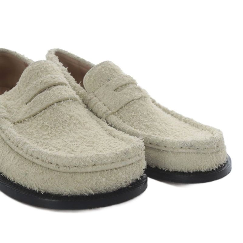 Loewe Campo Lofa Slip on Brushed Suede 37 Ivory Yo3