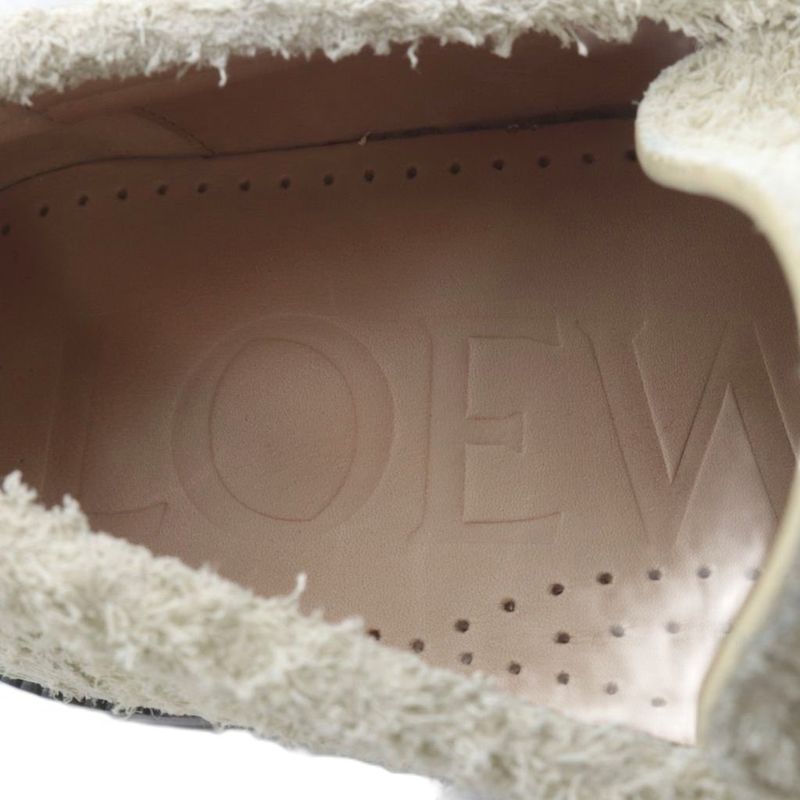 Loewe Campo Lofa Slip on Brushed Suede 37 Ivory Yo3