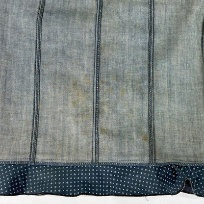Louis Vuitton Denim Tight Skirt Ruffle Hem Cotton Polyurethane