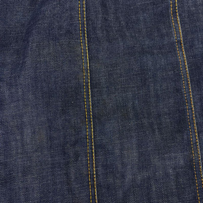 Louis Vuitton Denim Tight Skirt Ruffle Hem Cotton Polyurethane